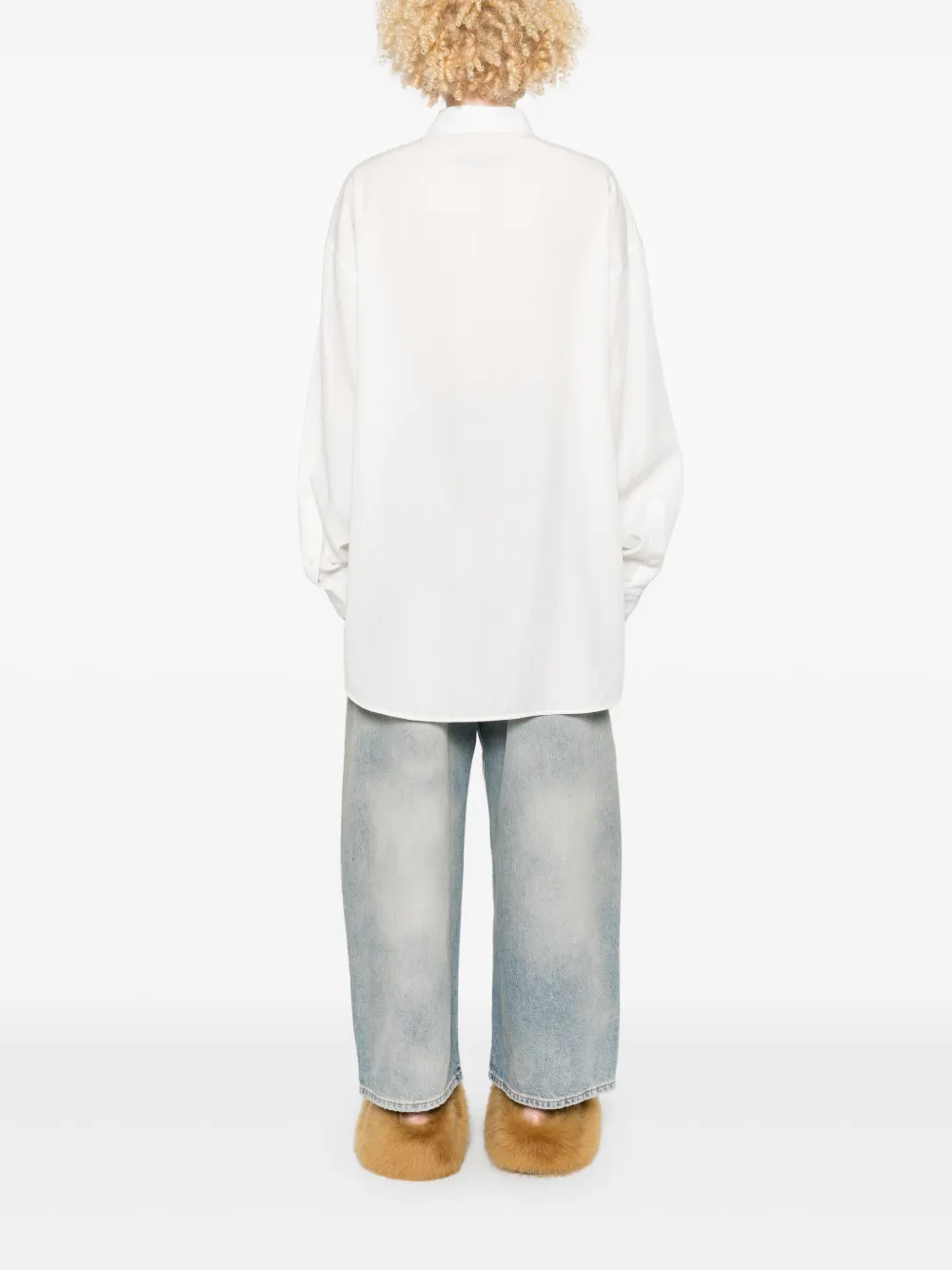 Balenciaga Blouse met BB-logo Wit