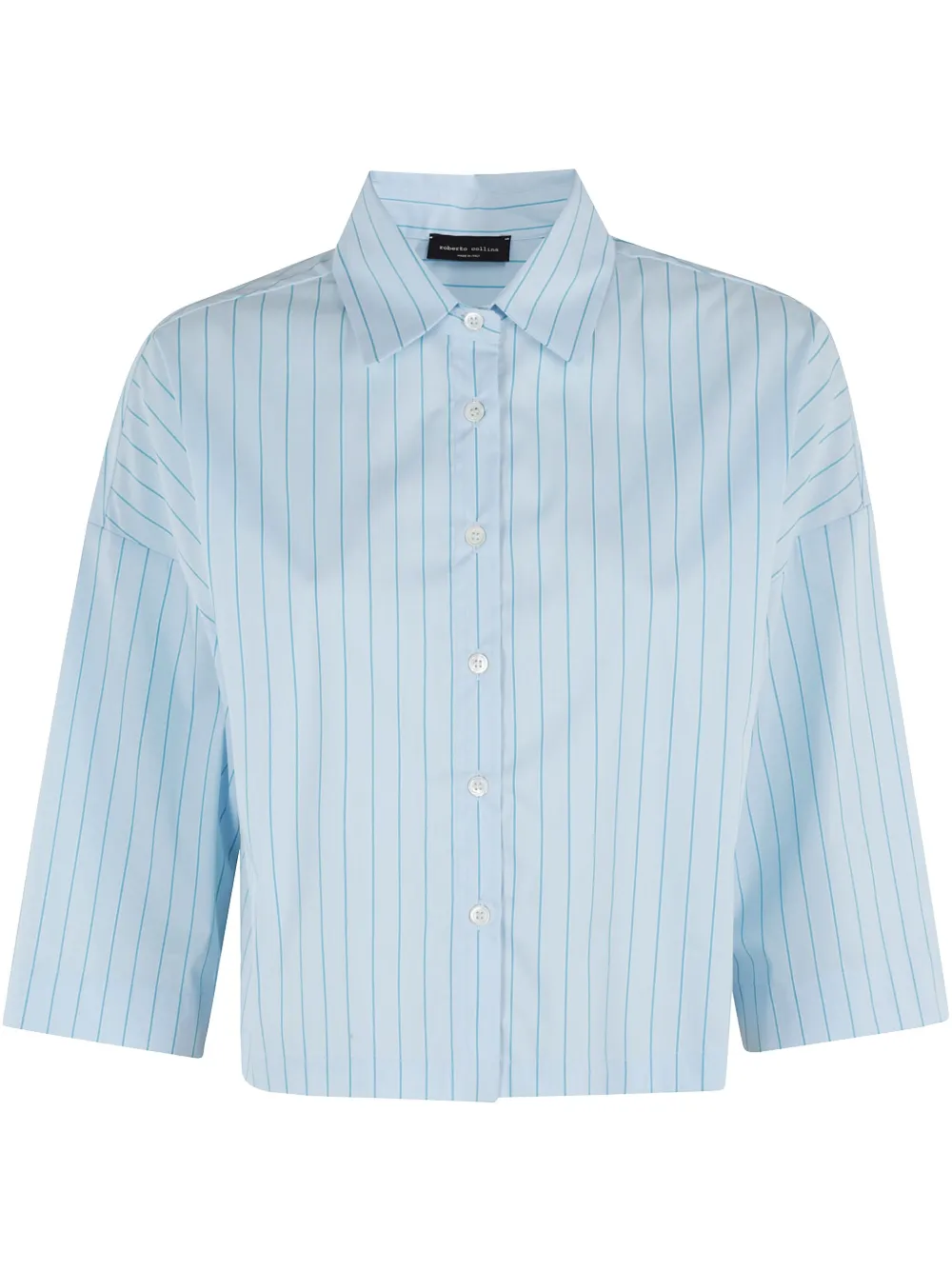 Roberto Collina camisa con rayas estampadas | azul | Image 1