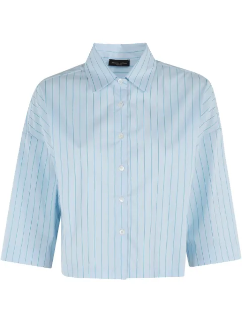 Roberto Collina camisa con rayas estampadas