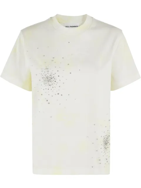 DES PHEMMES crystal-embellished T-shirt