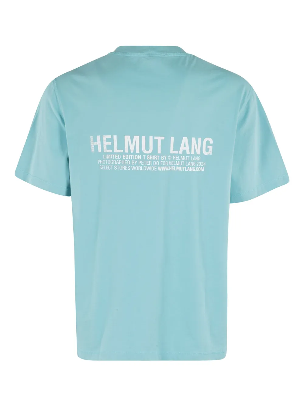 Helmut Lang graphic-print cotton t-shirt - Blauw