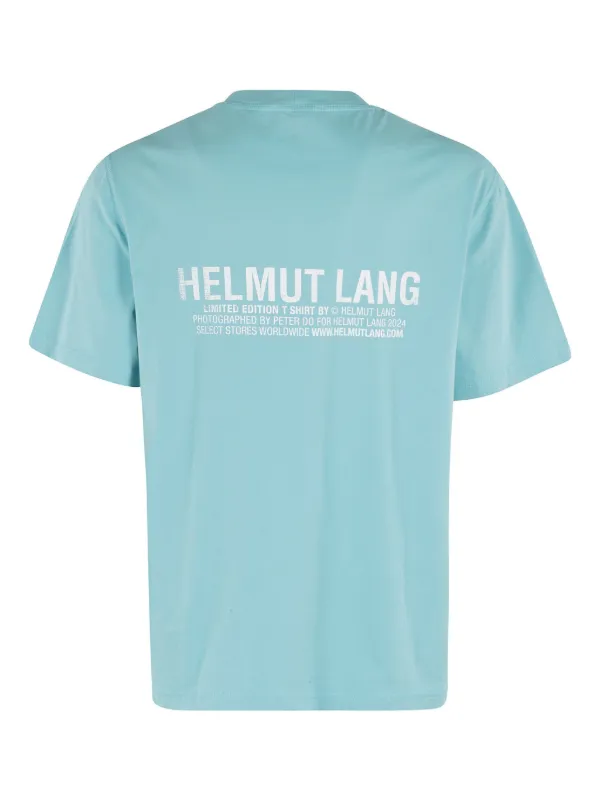 Helmut Lang graphic-print Cotton t-shirt | Blue | FARFETCH