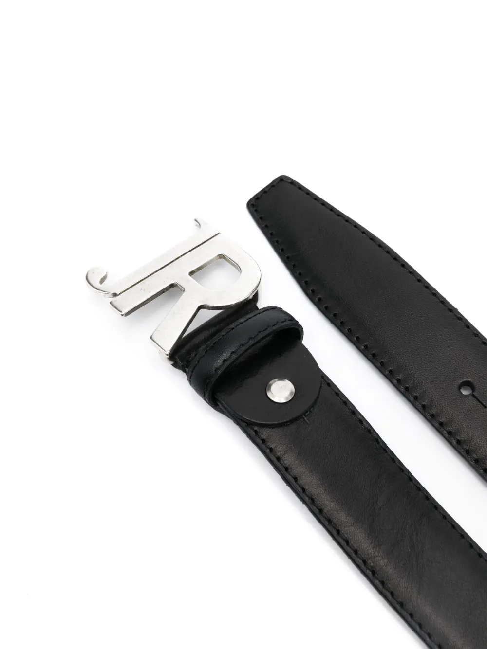 John Richmond leather belt - Zwart