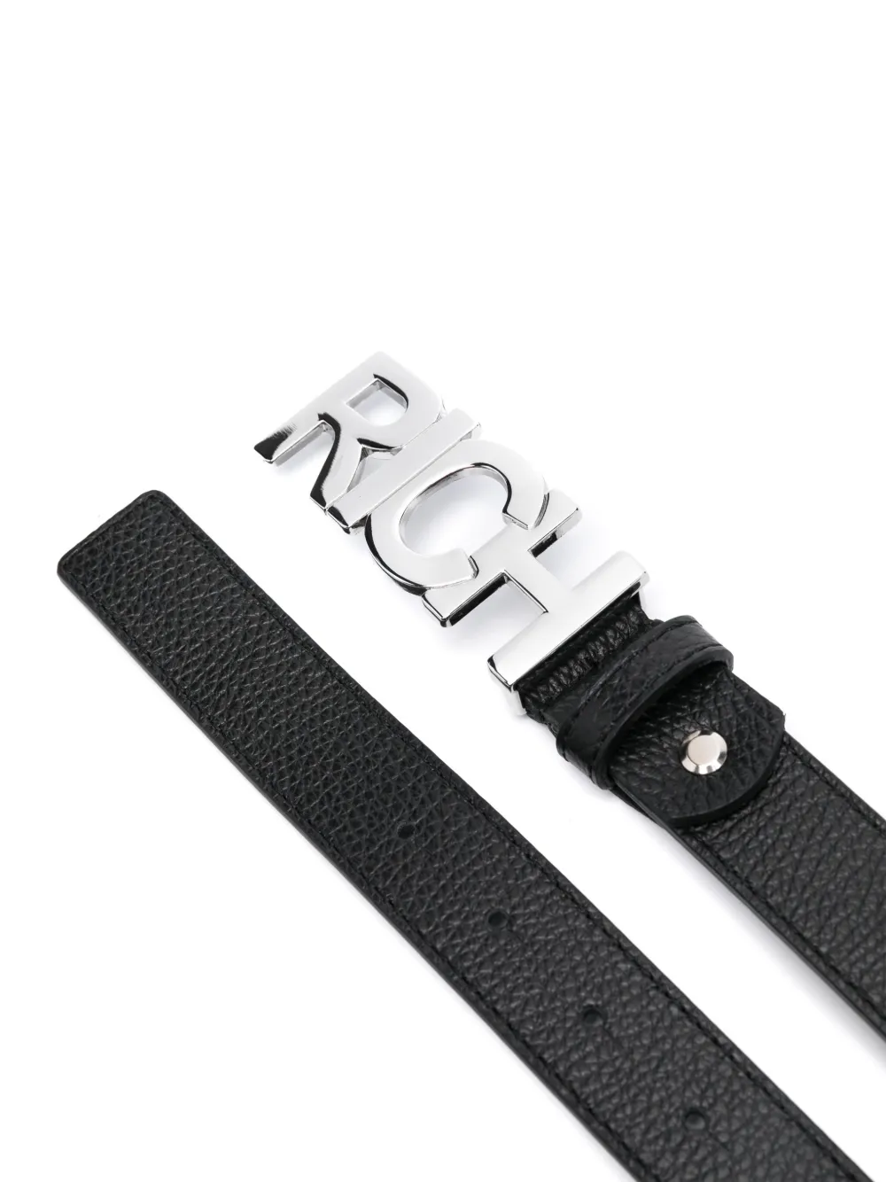 John Richmond leather belt - Zwart