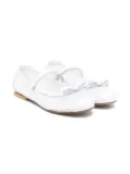 MONTELPARE TRADITION net-overlay ballet flats - White