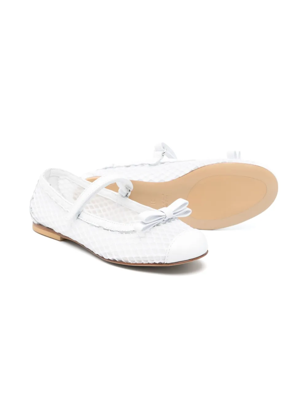 MONTELPARE TRADITION Ballerina's met netdetail - Wit