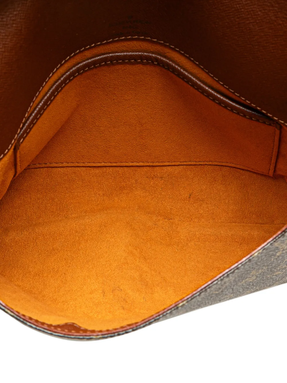 Pre-owned Louis Vuitton 2001 Monogram Musette Tango Short Strap Shoulder Bag In Brown