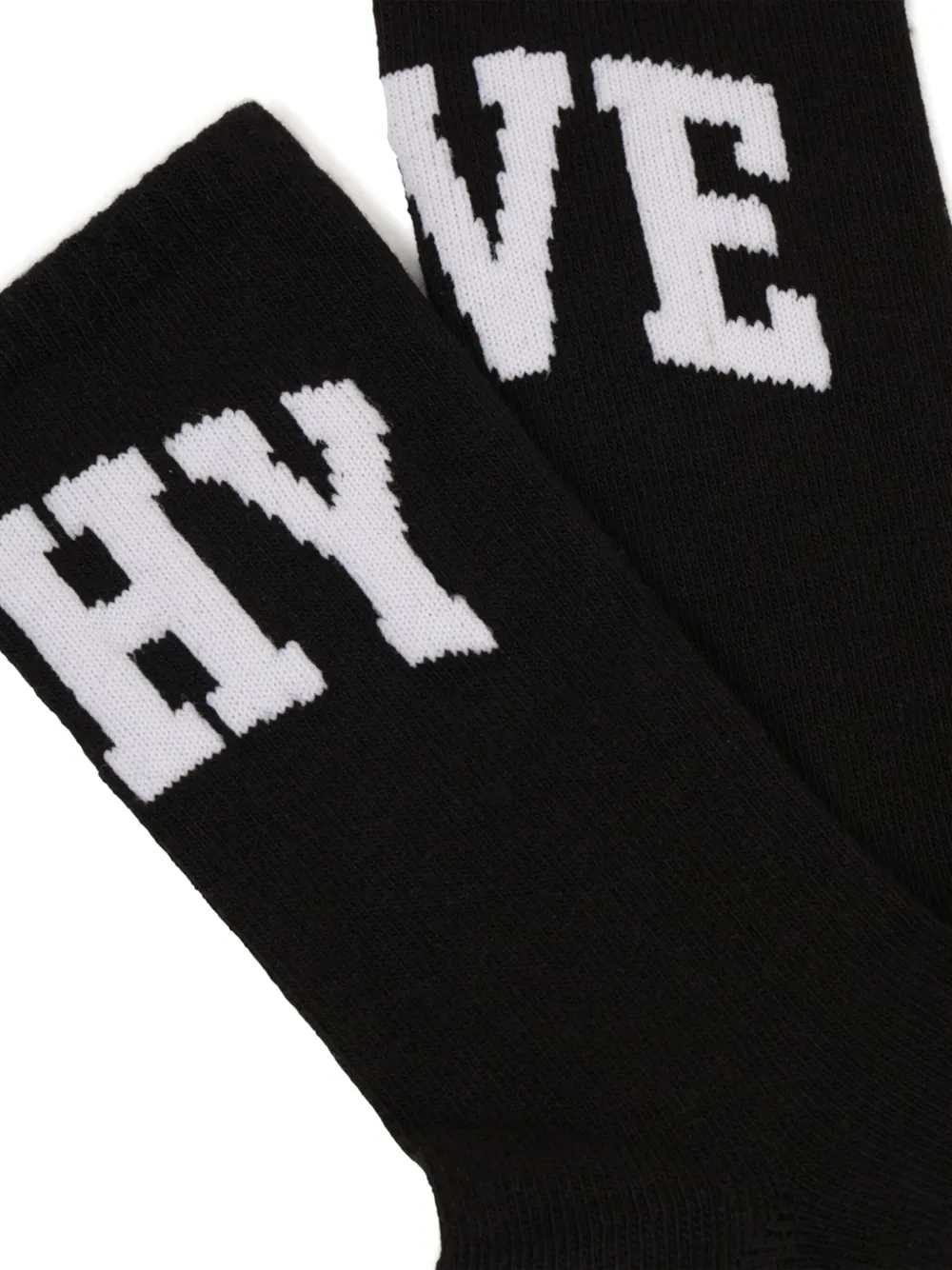 Givenchy Intarsia Knit-logo Socks In Black