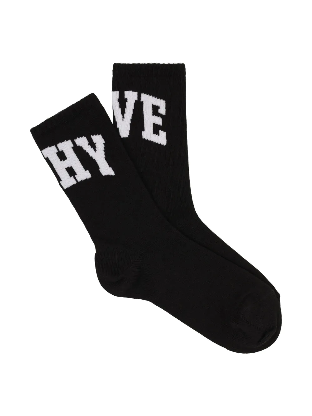 Givenchy Kids intarsia knit-logo socks - Zwart