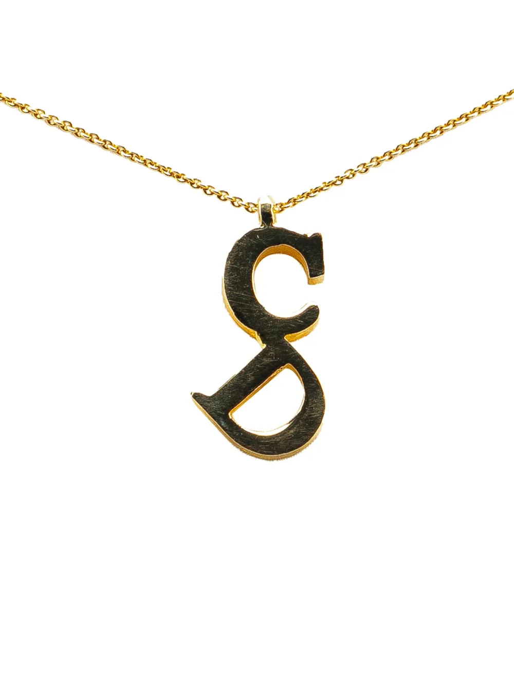 20th Century Gold Plated CD Logo Pendant Necklace costume necklace