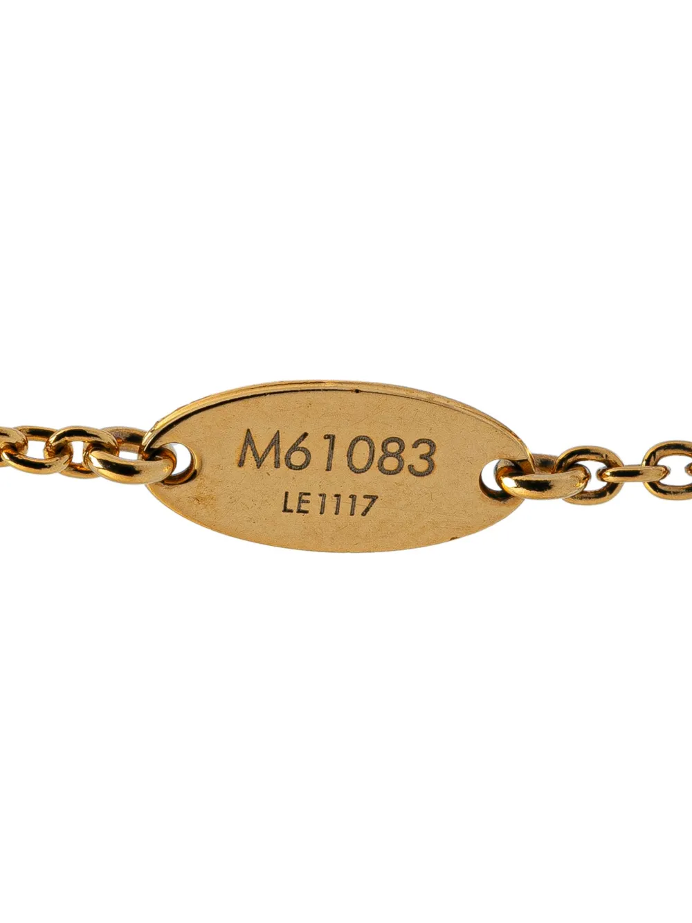 Louis Vuitton Pre-Owned 2017 Gold Plated Essential V Necklace costume necklace - Goud
