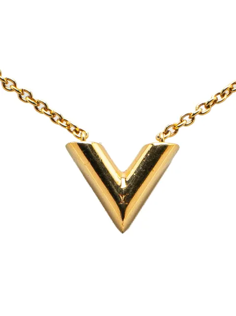 Louis Vuitton Pre-Owned 2017 Gold Plated Essential V Necklace costume necklace