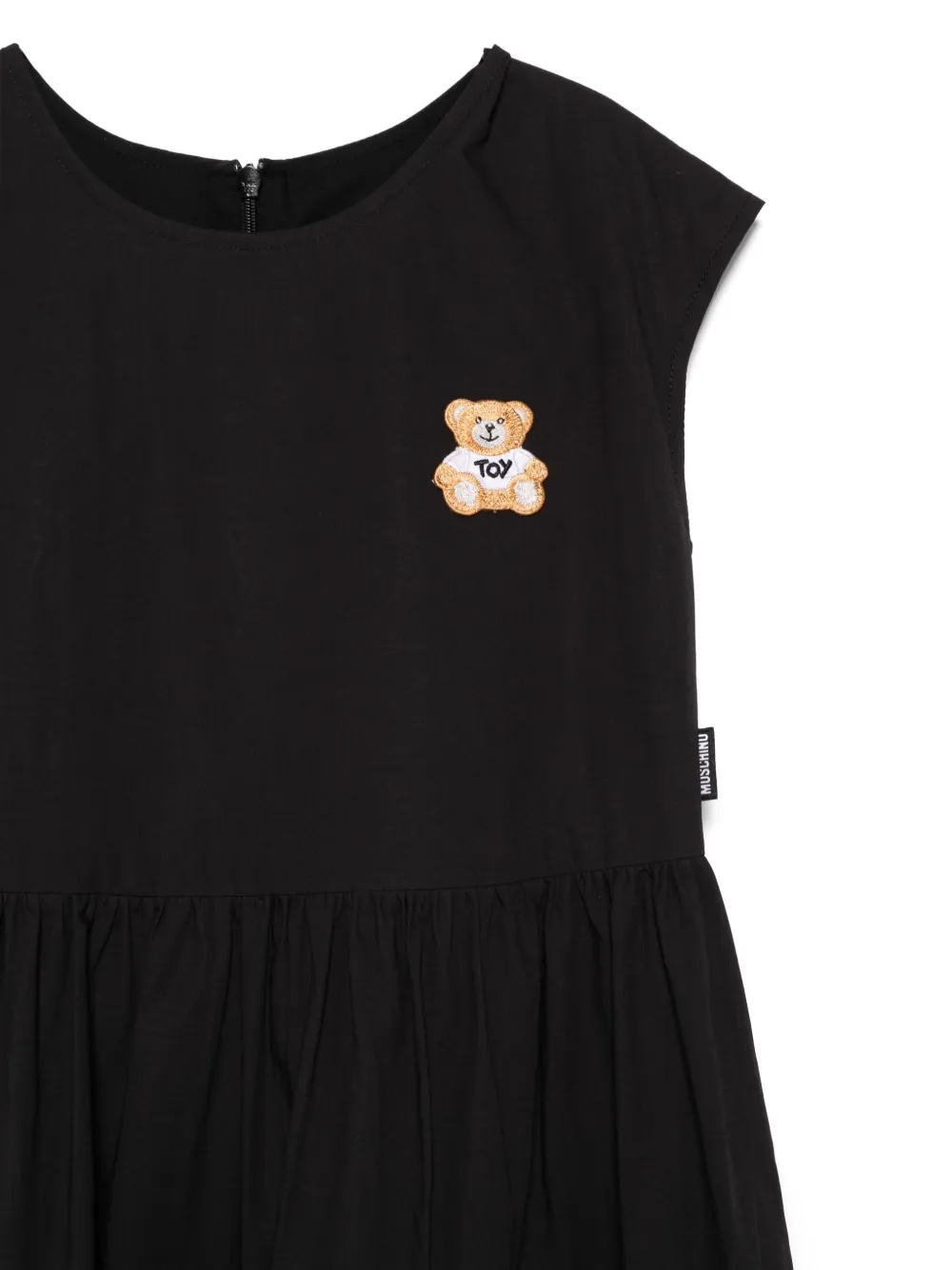 Moschino Kids Jurk met teddybeerprint Zwart
