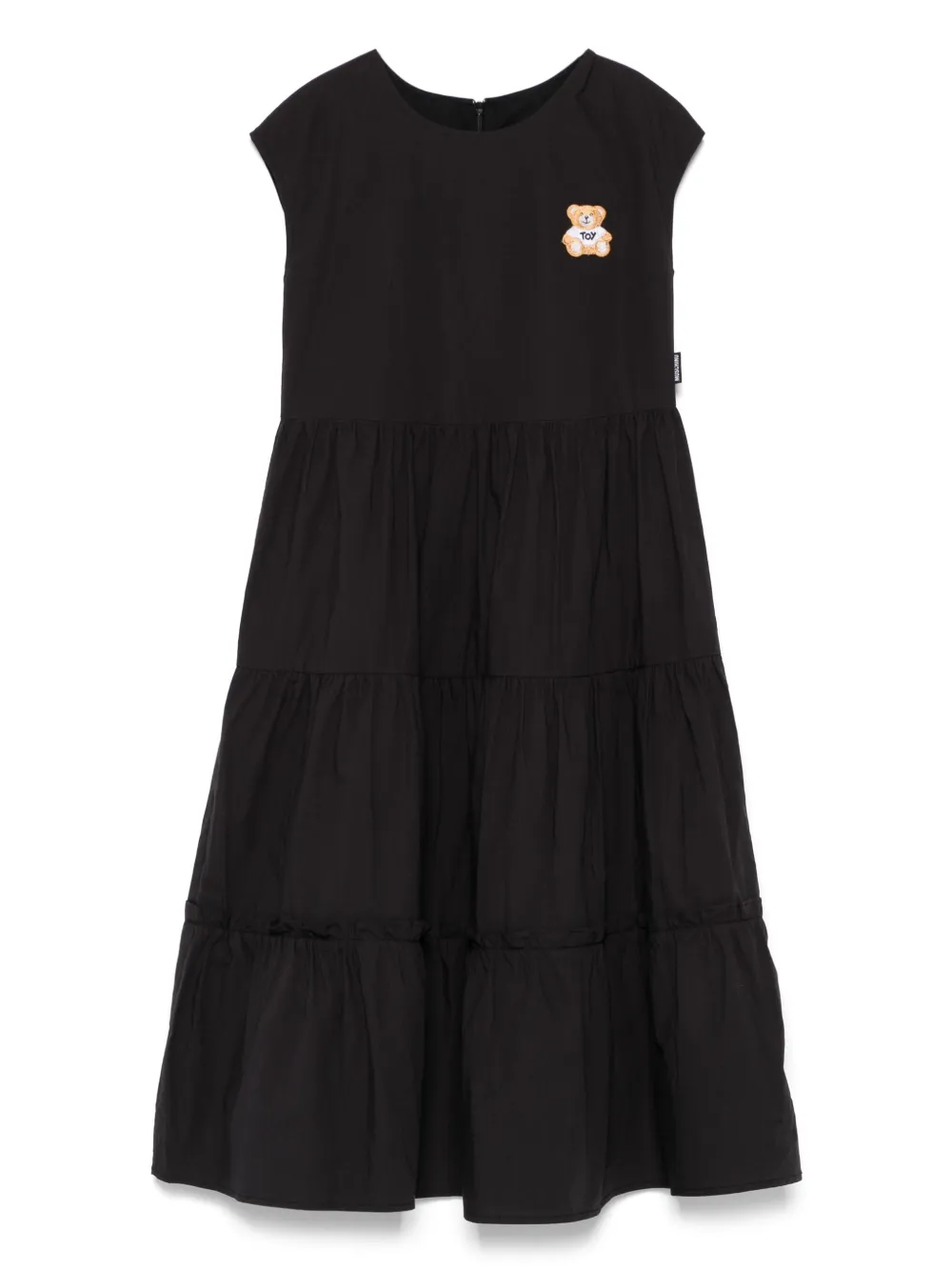Moschino Kids Jurk met teddybeerprint Zwart