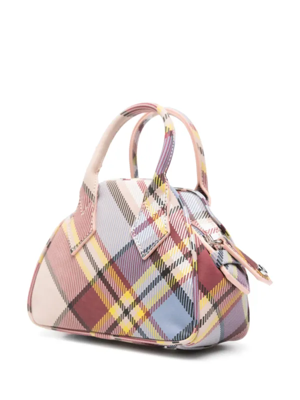 Vivienne Westwood / ベージュ＆ブルー ミニ Yasmine バッグ Vivienne Westwood Women's' Mini Yasmine Handbag in Blue | LN-CC®