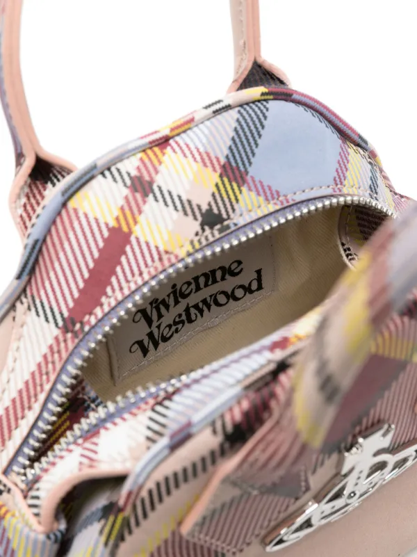 Vivienne Westwood / ベージュ＆ブルー ミニ Yasmine バッグ SSENSE Exclusive Capsule Beige & Blue Mini Yasmine Bag by
