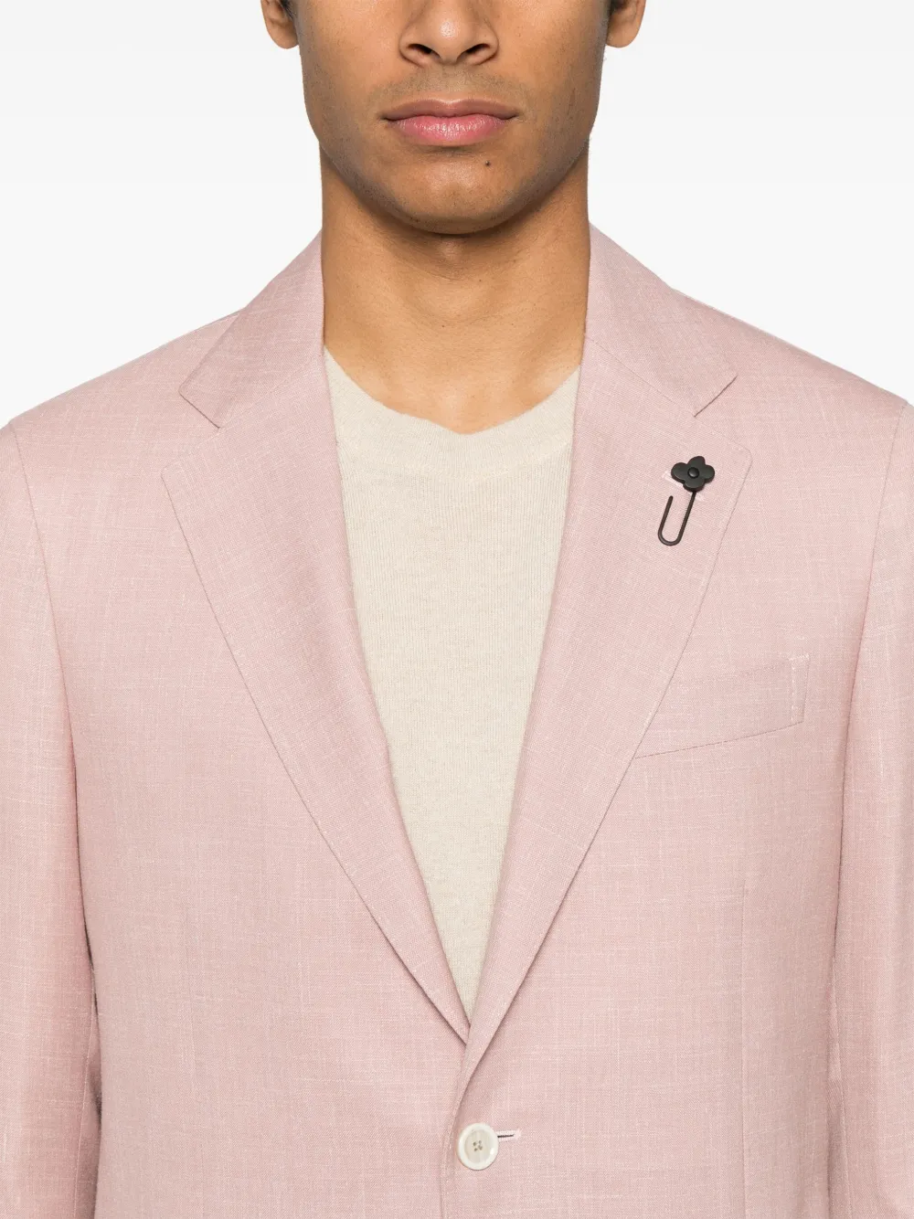 Lardini Blazer met enkele rij knopen Roze