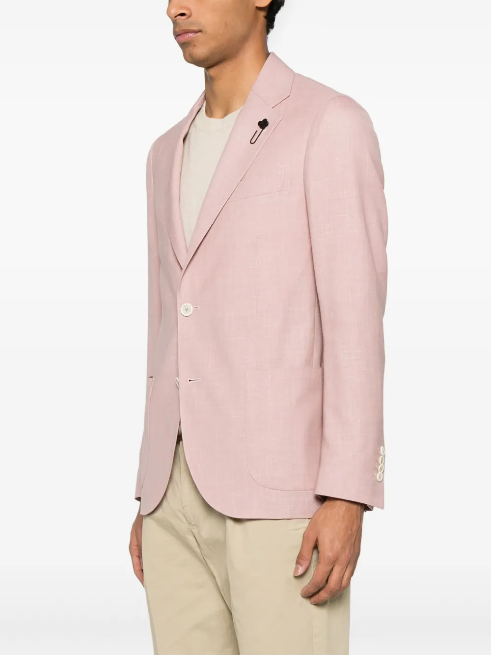 Lardini Blazer met enkele rij knopen Roze