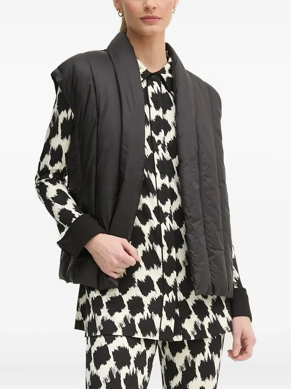 DVF Diane von Furstenberg abstract-print shirt Zwart