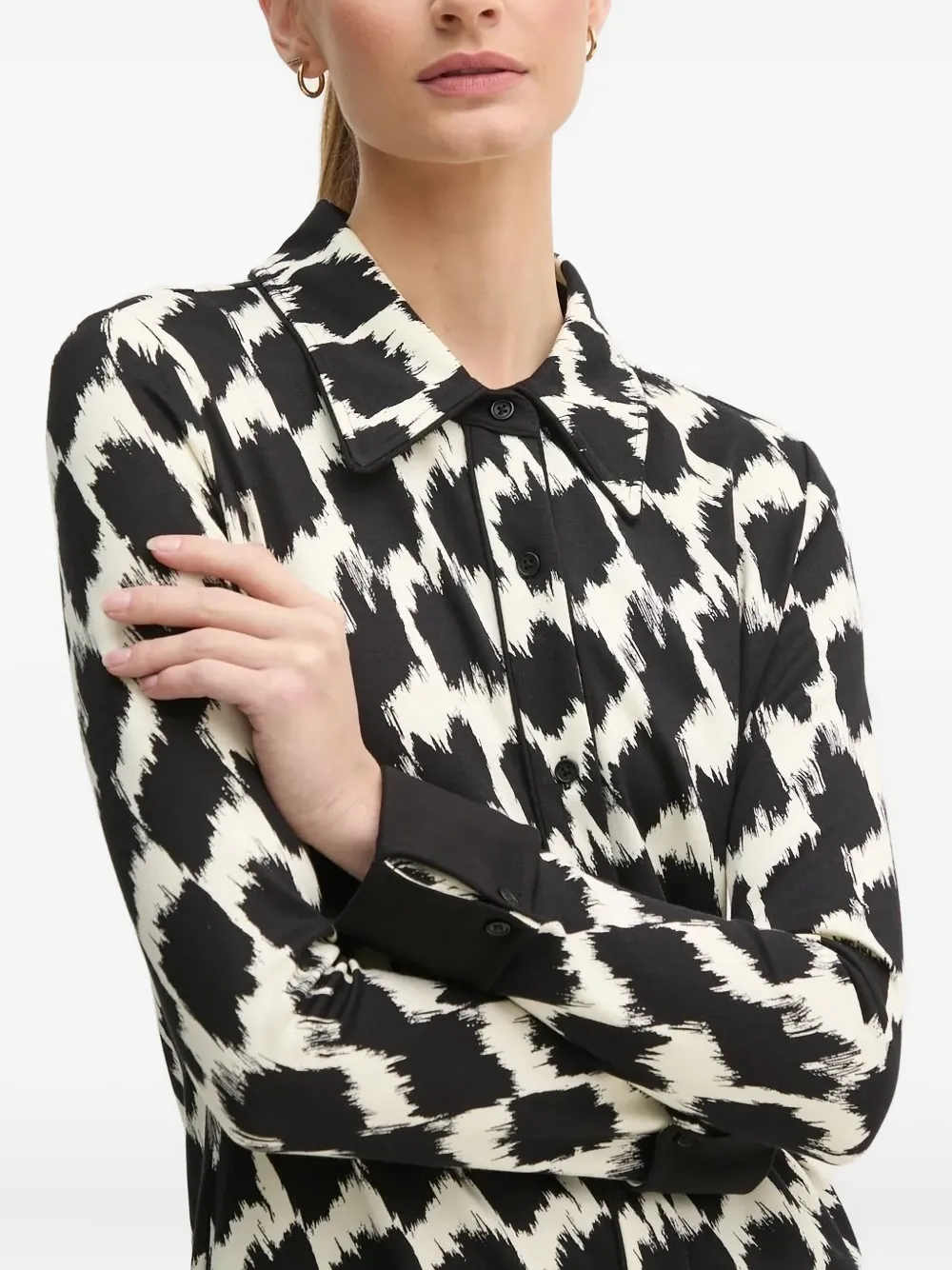 DVF Diane von Furstenberg abstract-print shirt Zwart