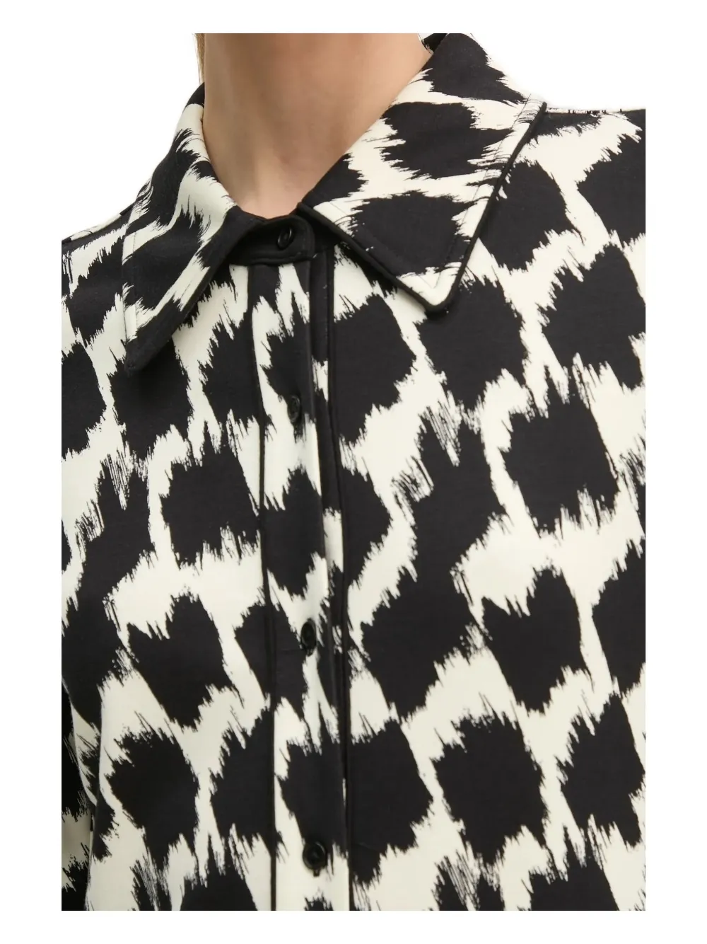 DVF Diane von Furstenberg abstract-print shirt Zwart