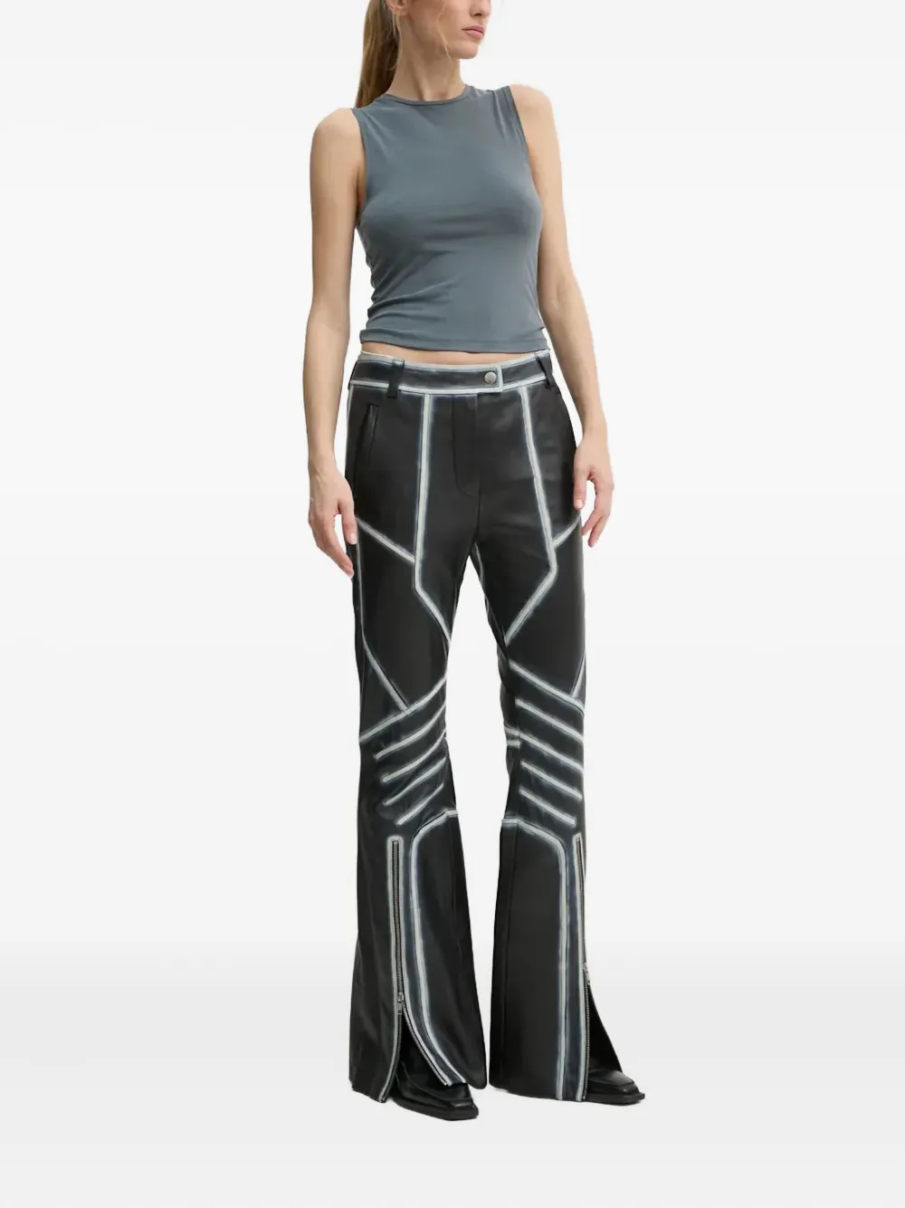 STAND STUDIO Broek met ritsdetail Zwart