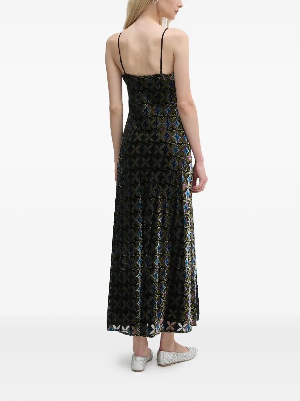Diane Von Furstenberg Spaghetti-strap Patterned Midi Dress In Multi