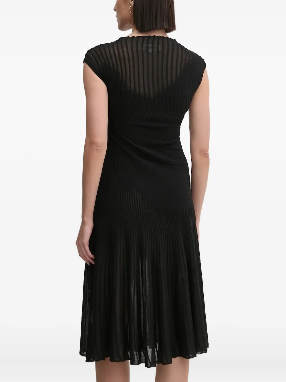 DVF Diane von Furstenberg Rick pleated midi dress - Zwart