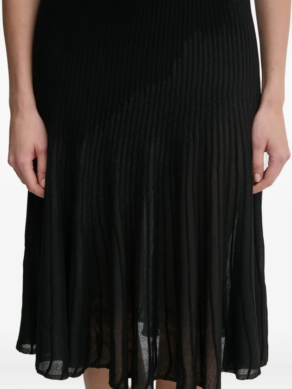 DVF Diane von Furstenberg Rick pleated midi dress Zwart