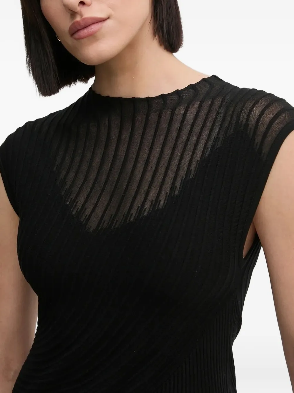 DVF Diane von Furstenberg Rick pleated midi dress Zwart