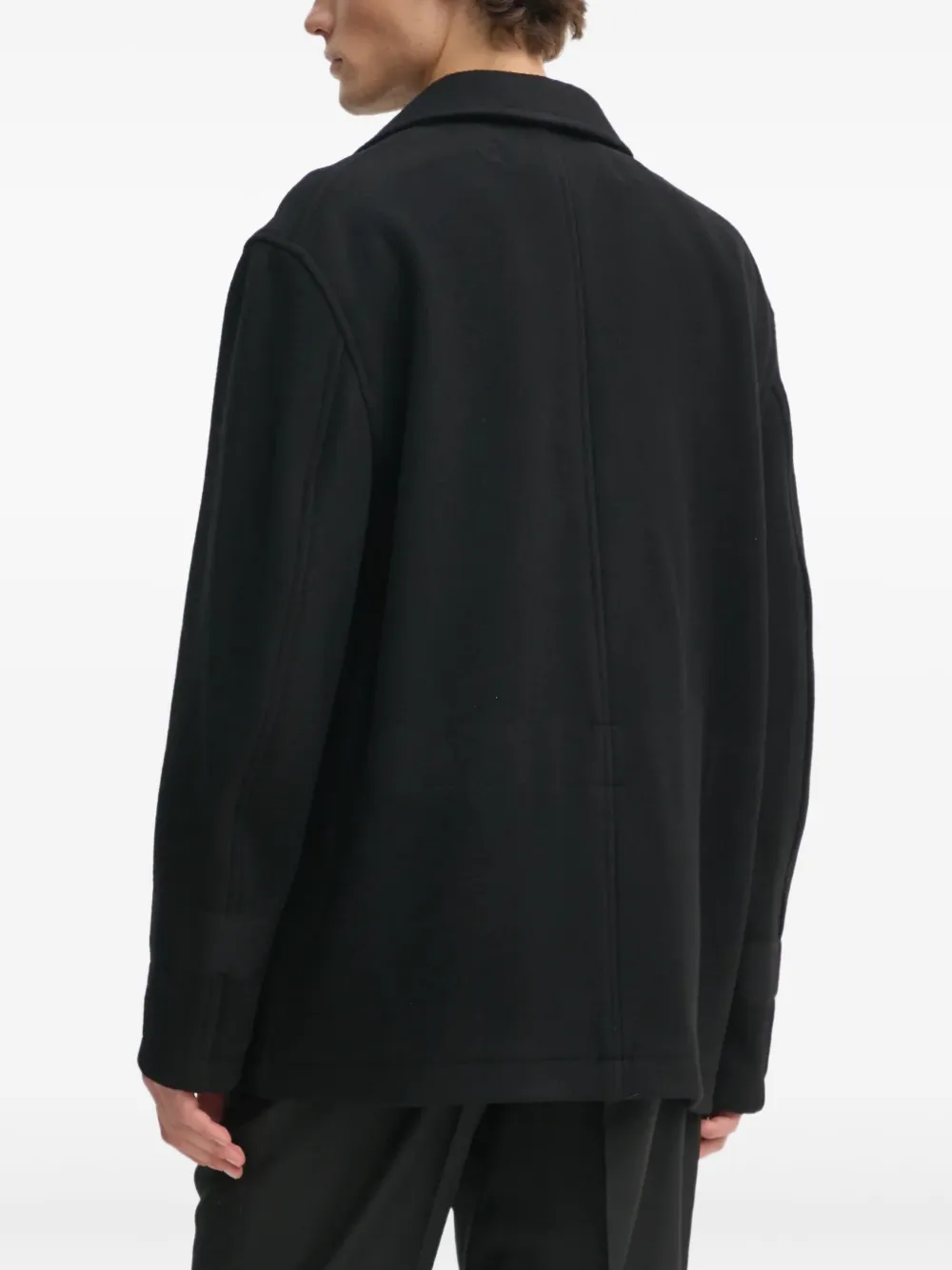  études Studio Patch-pocket Coat - Black 
