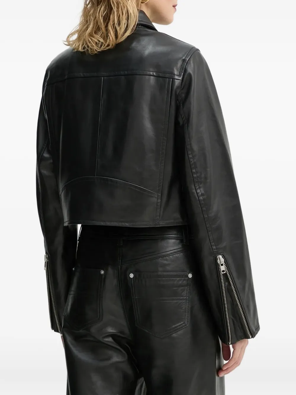 Stand Studio Zip-fastening Popper-detail Jacket In Black