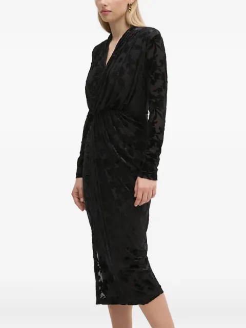 DVF Diane von Furstenberg floral long-sleeve midi dress