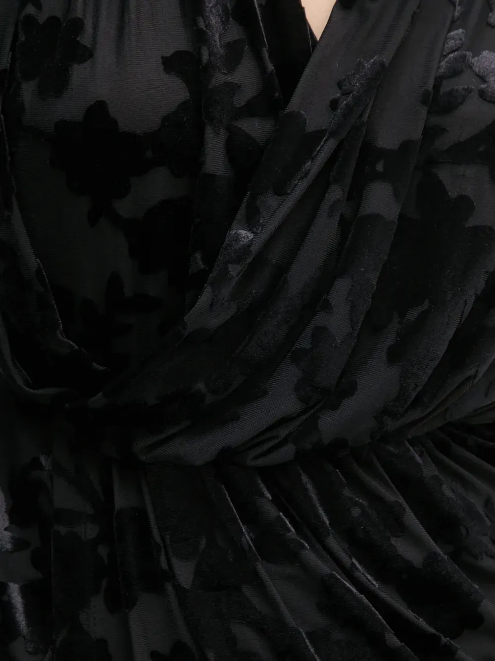 DVF Diane von Furstenberg Midi-jurk met bloemenprint Zwart