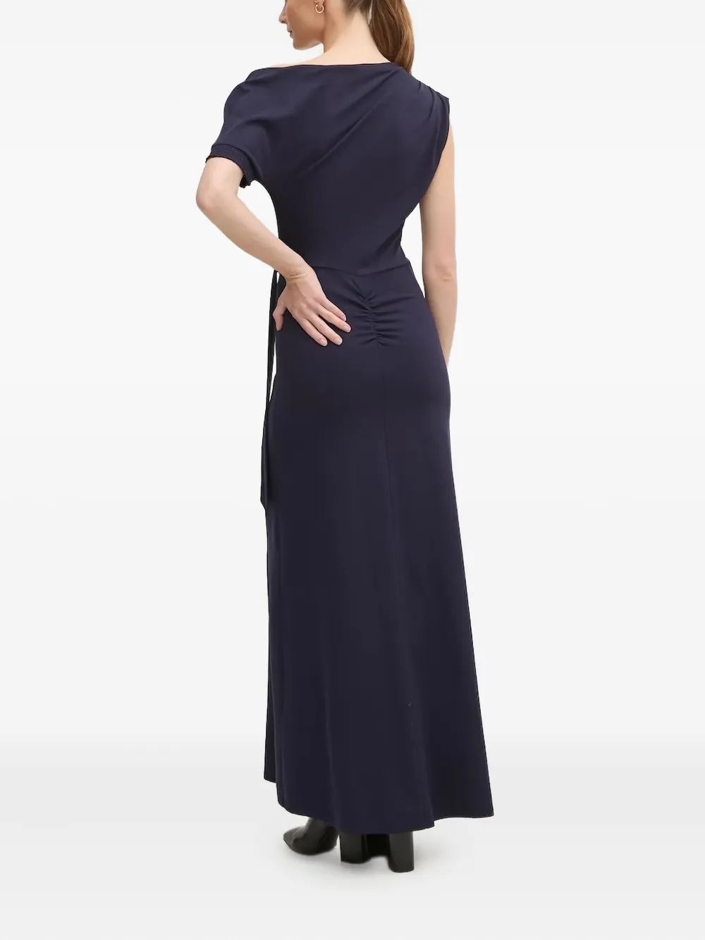 DVF Diane von Furstenberg asymmetric-neck maxi dress - Blauw