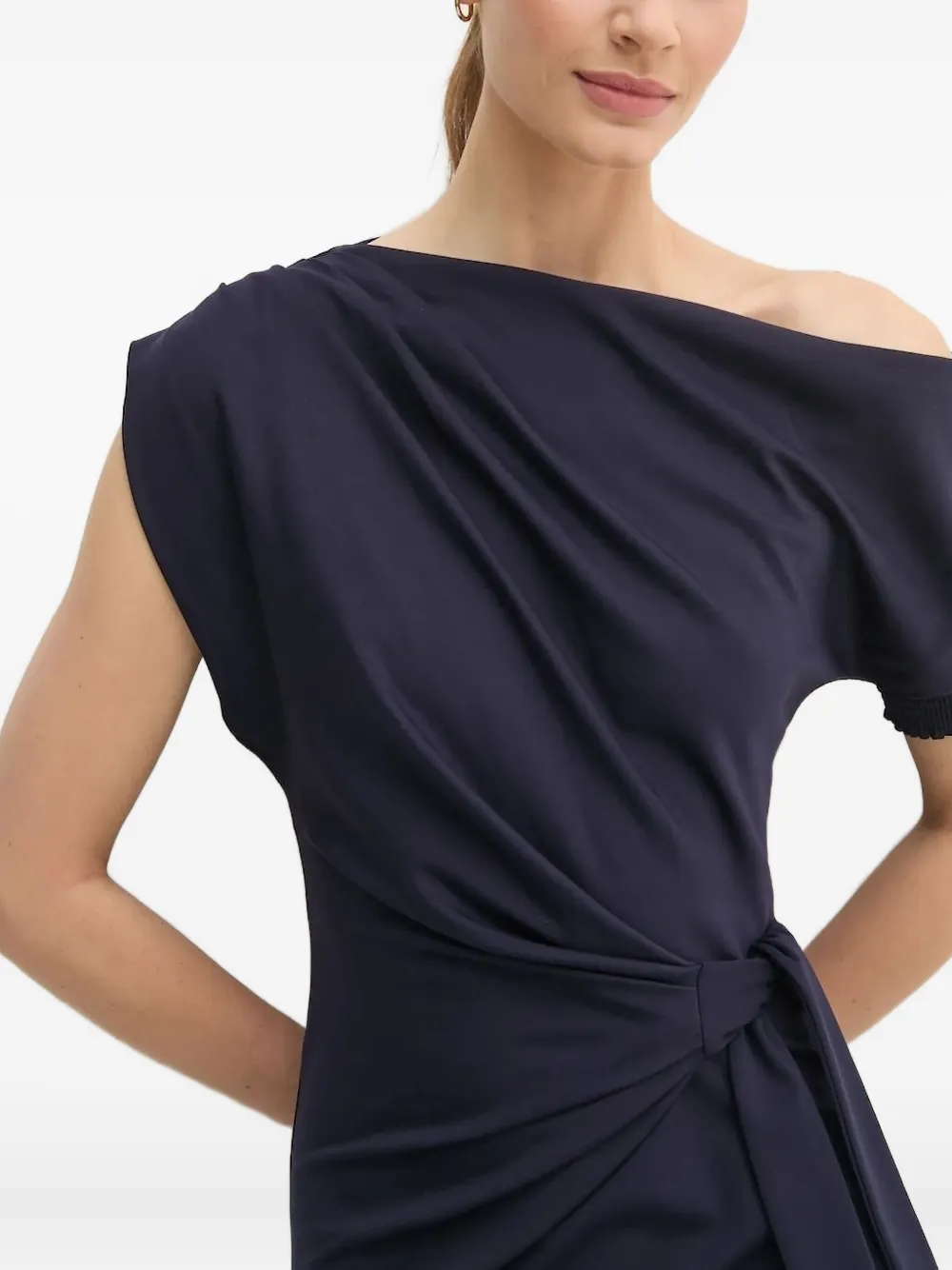 DVF Diane von Furstenberg asymmetric-neck maxi dress Blauw