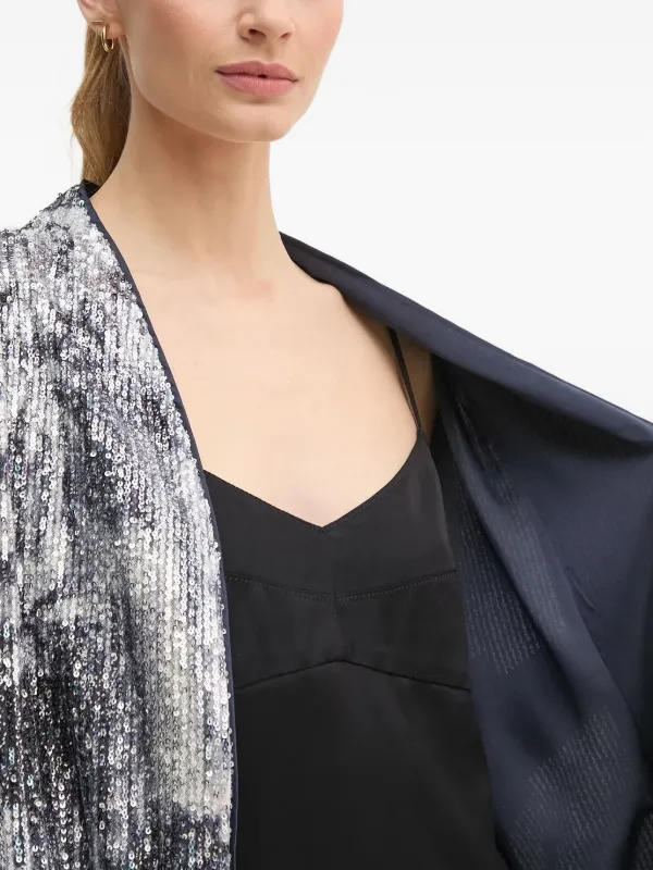 DVF Diane Von Furstenberg sequin-embellished Jacket | Silver