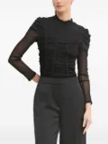 DVF Diane von Furstenberg lace-trimmed top - Black