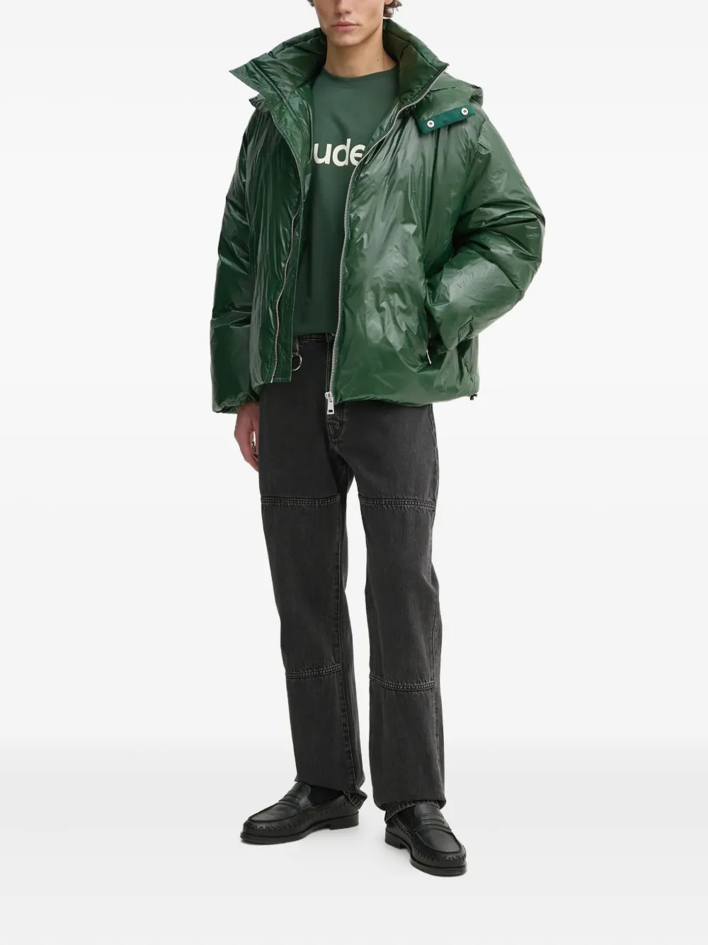 Etudes Studio Hooded Zip Jacket In Green