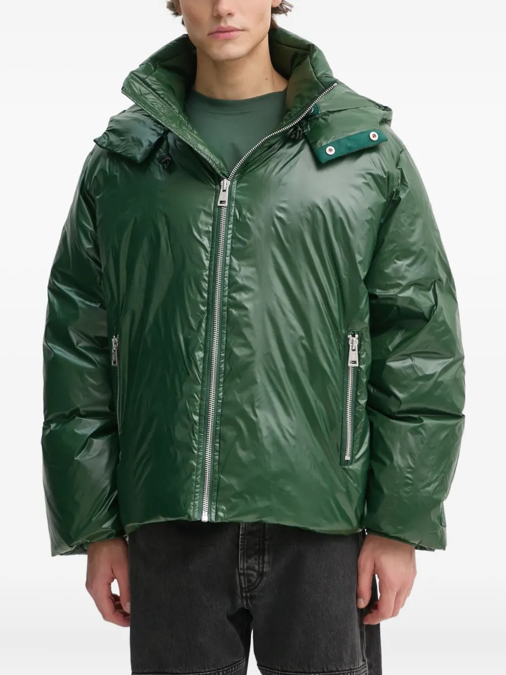 Etudes Studio Hooded Zip Jacket In Green