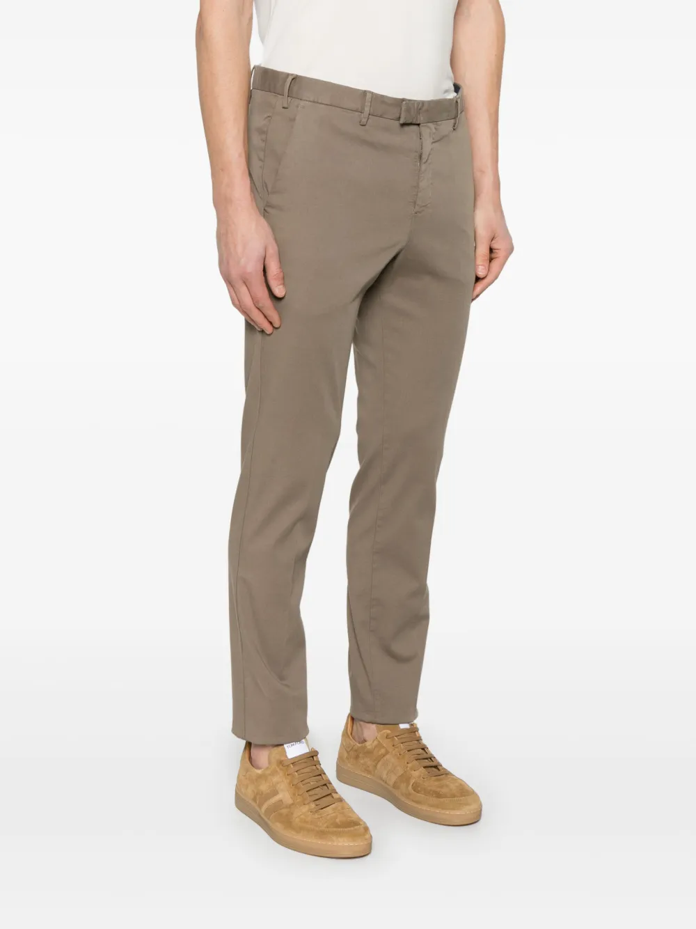 PT Torino Broek met toelopende pijpen Bruin