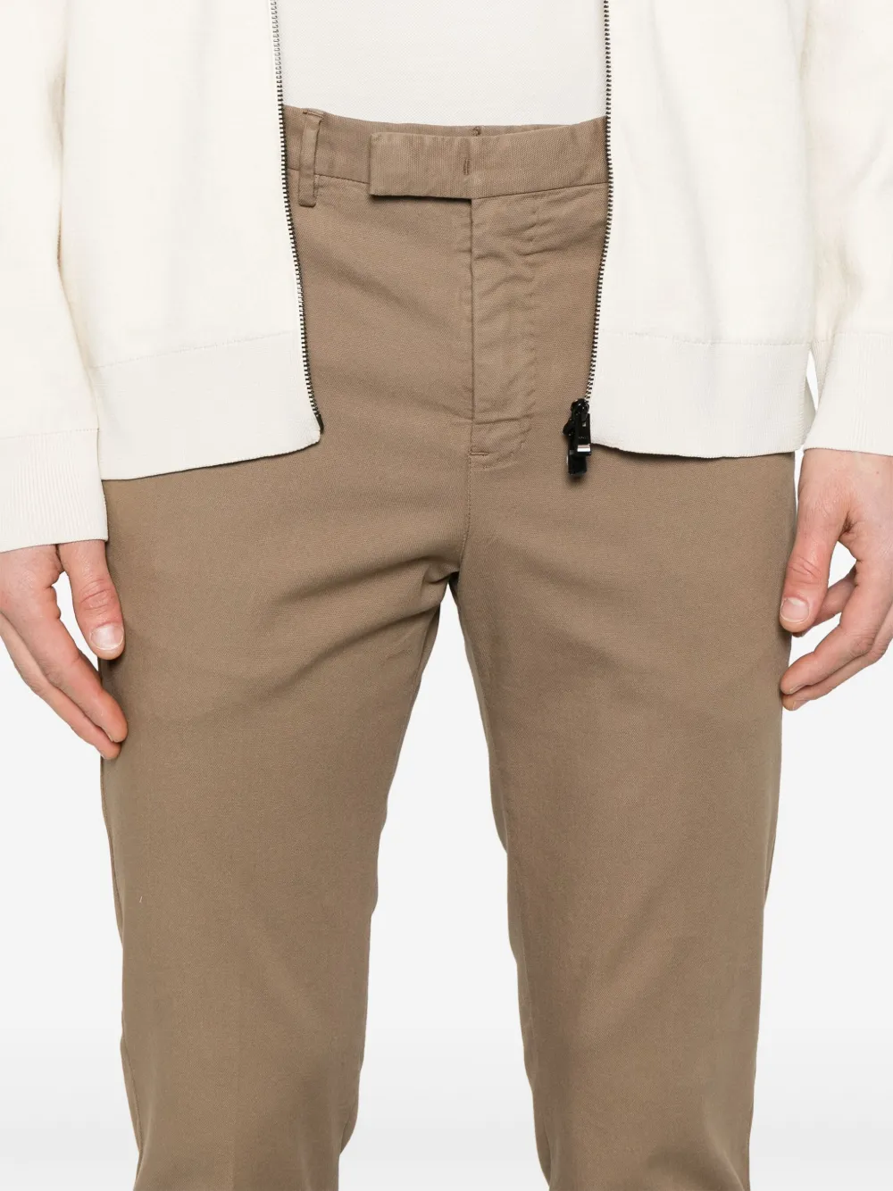 PT Torino Broek met toelopende pijpen Bruin