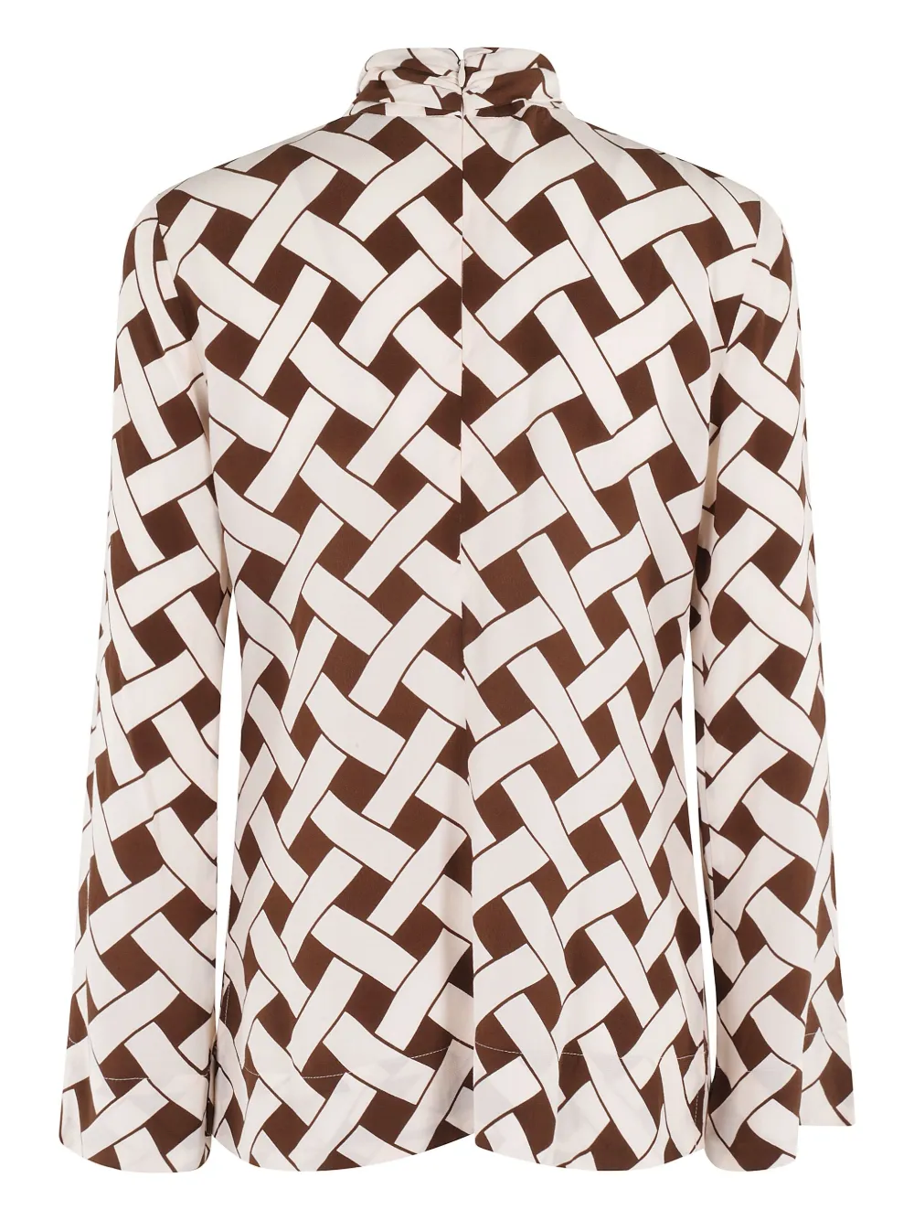 Rixo geometric-print blouse - Beige