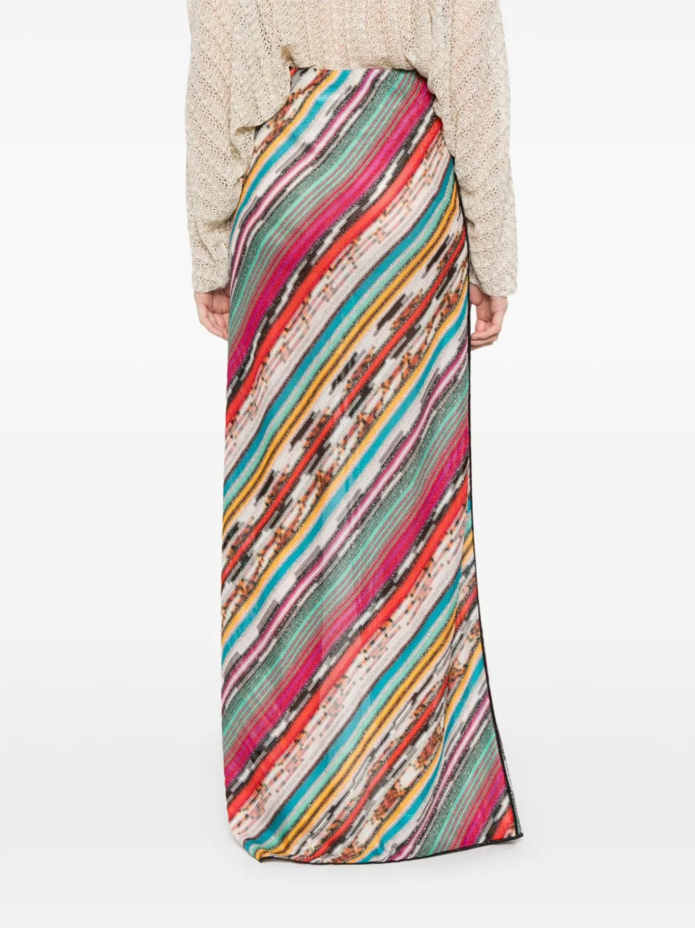 Missoni Gestreepte maxi-rok Roze