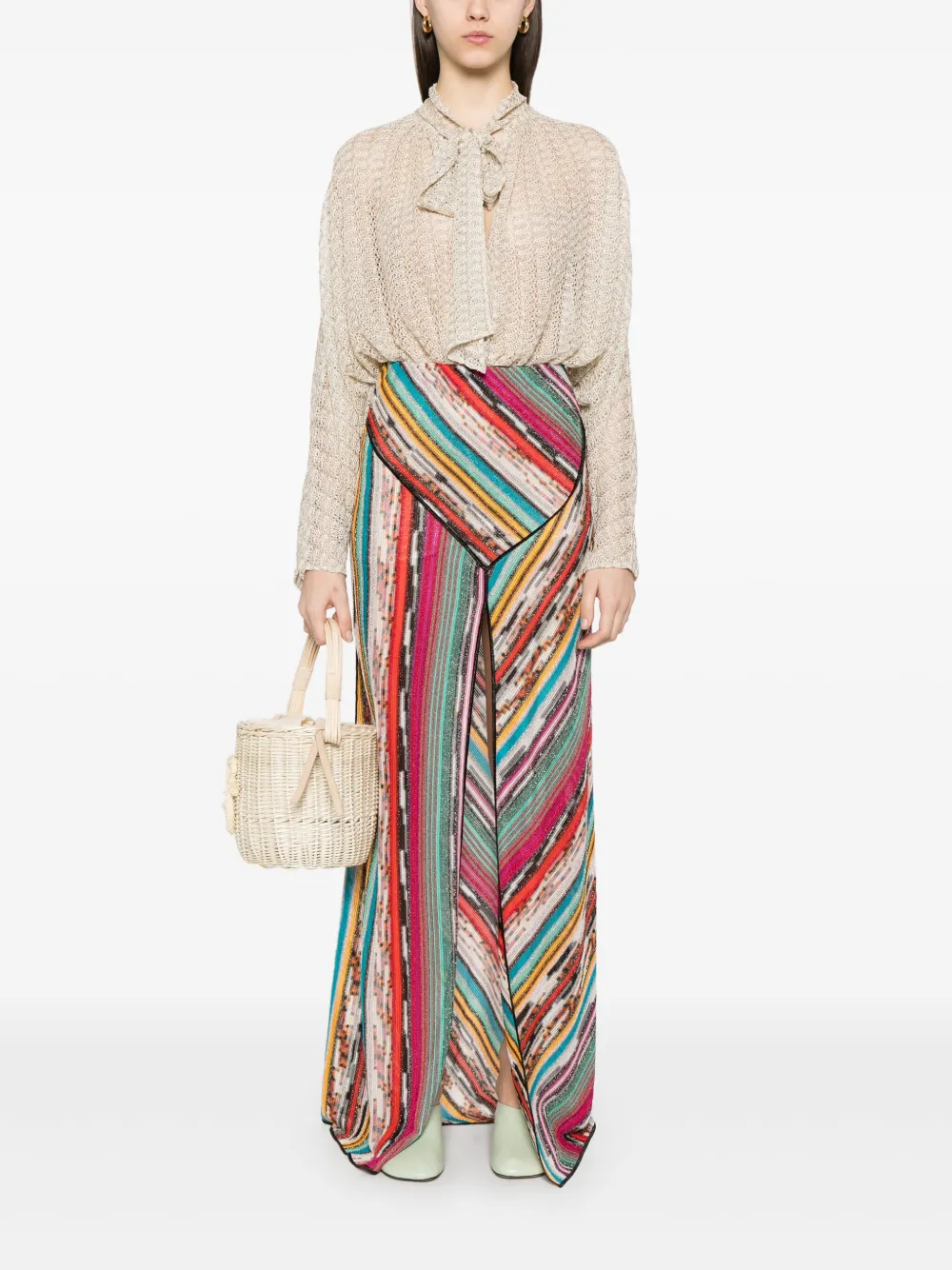 Missoni Gestreepte maxi-rok - Roze