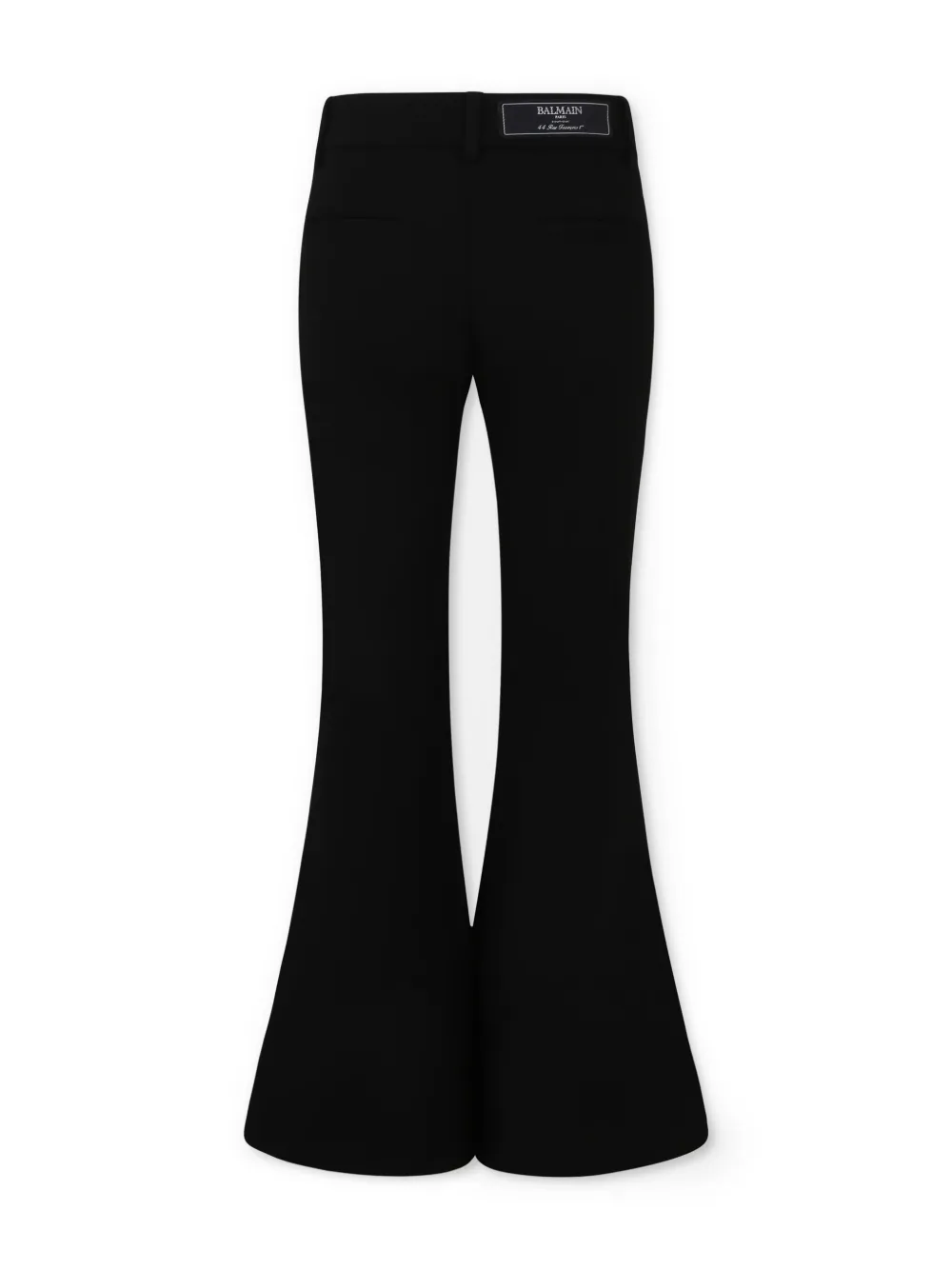 Balmain Kids logo-patch flared trousers - Zwart