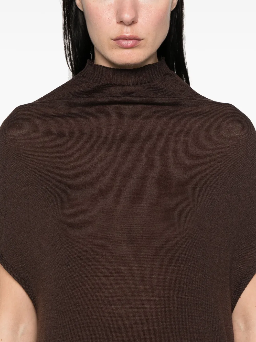Rick Owens Fijngebreide maxi-jurk Bruin