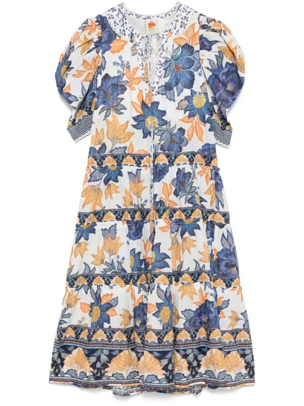 FARM Rio Summer Flowers-print Maxi Dress | White | FARFETCH GE