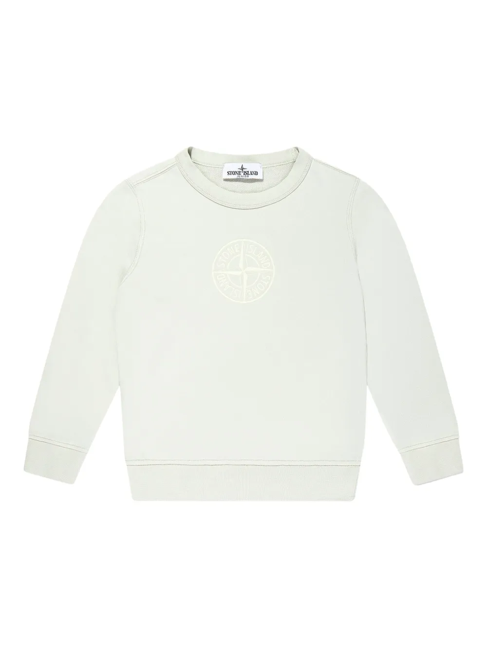 Stone Island Junior Sweater met geborduurd logo Wit