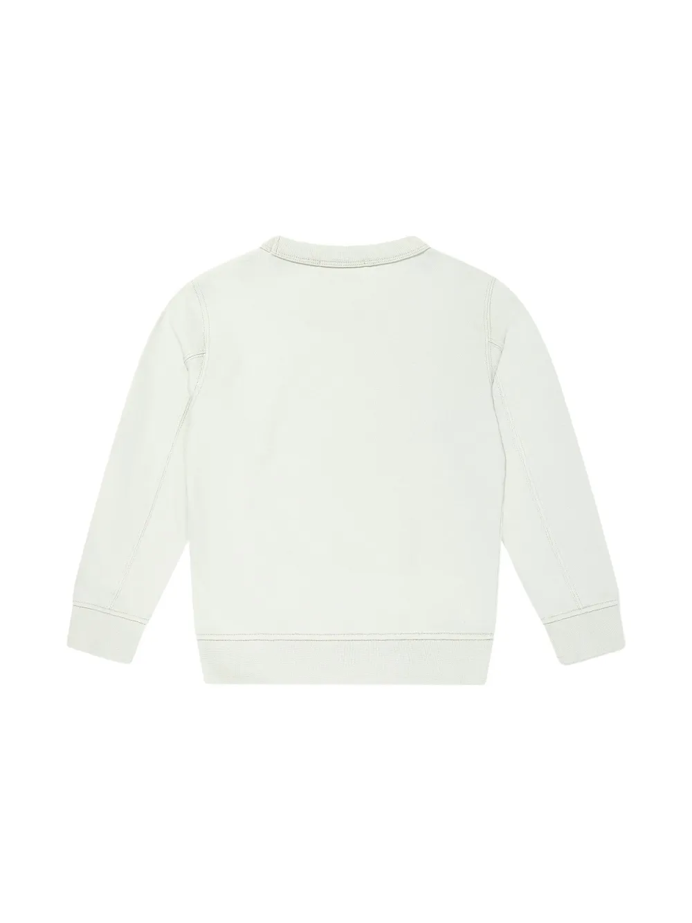 Stone Island Junior logo-embroidered sweatshirt - Wit